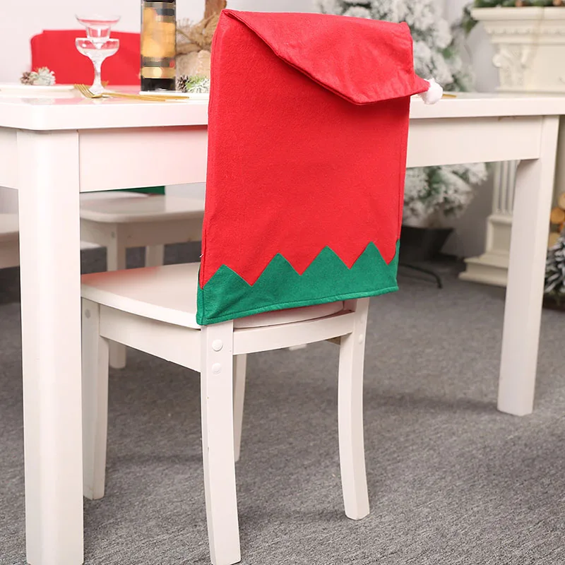 

63*47cm Christmas Chair Back Cover Santa Claus Hat Christmas Decoration For Home New Year Decor Decoration Navidad Supplies