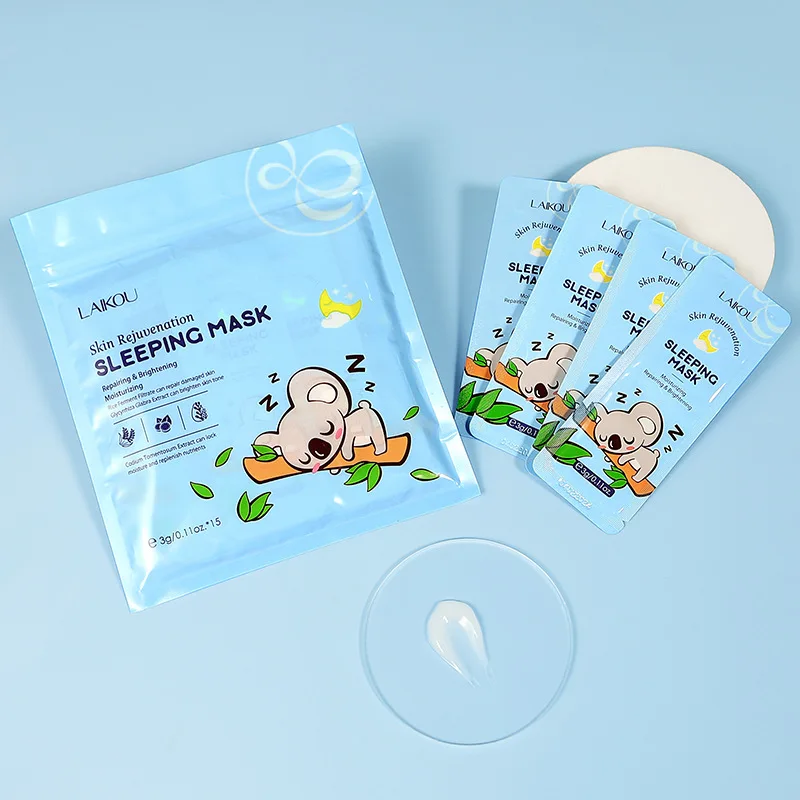 

LAIKOU koala sleeping mask bag 3g*15 pieces skin moisturizing mask for face women skin care
