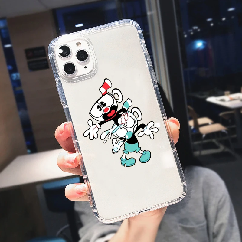 Симпатичный чехол Cuphead для телефона IPhone 14 11 12 13 Mini Pro XS MAX 8 7 Plus X SE2 XR Мягкий