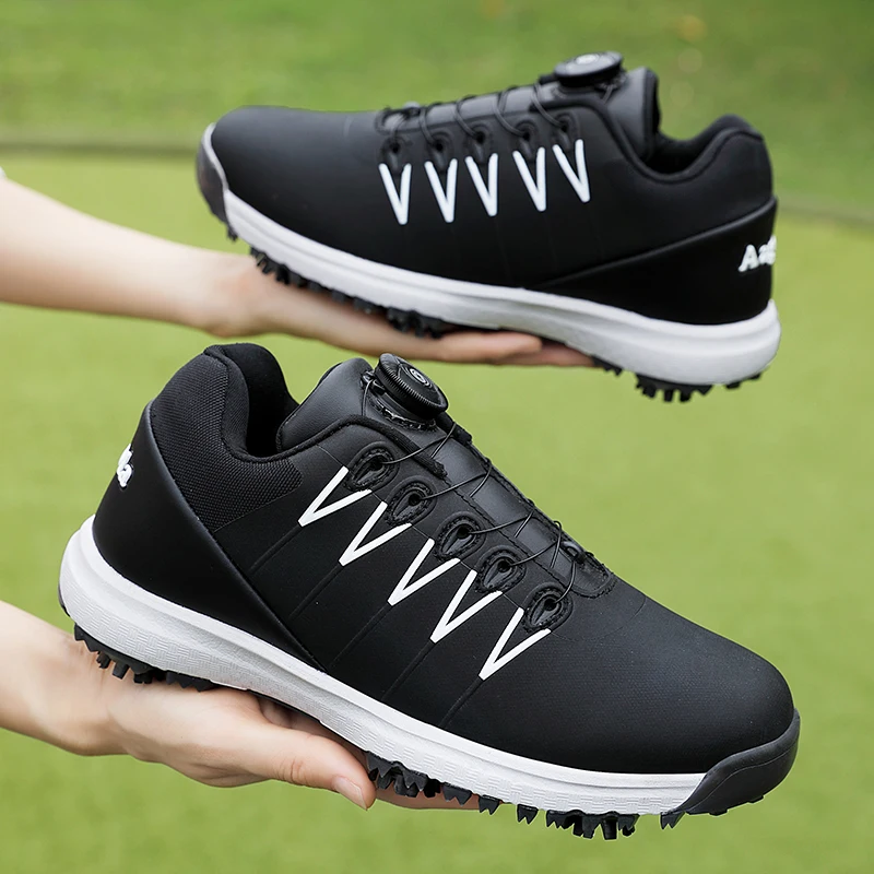 

36-47 New Men Waterproof Golf Shoes Spikeless Non-slip Sports Shoes Golf Sneakers Plus Size