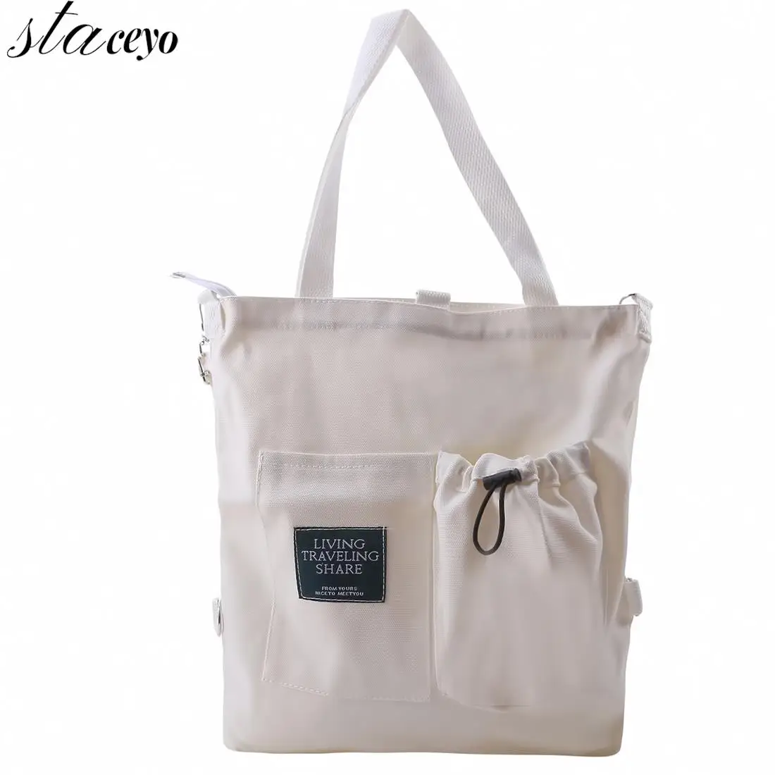Холщовая женская сумка сумки на плечо вместительные простые складные сумка-тоут