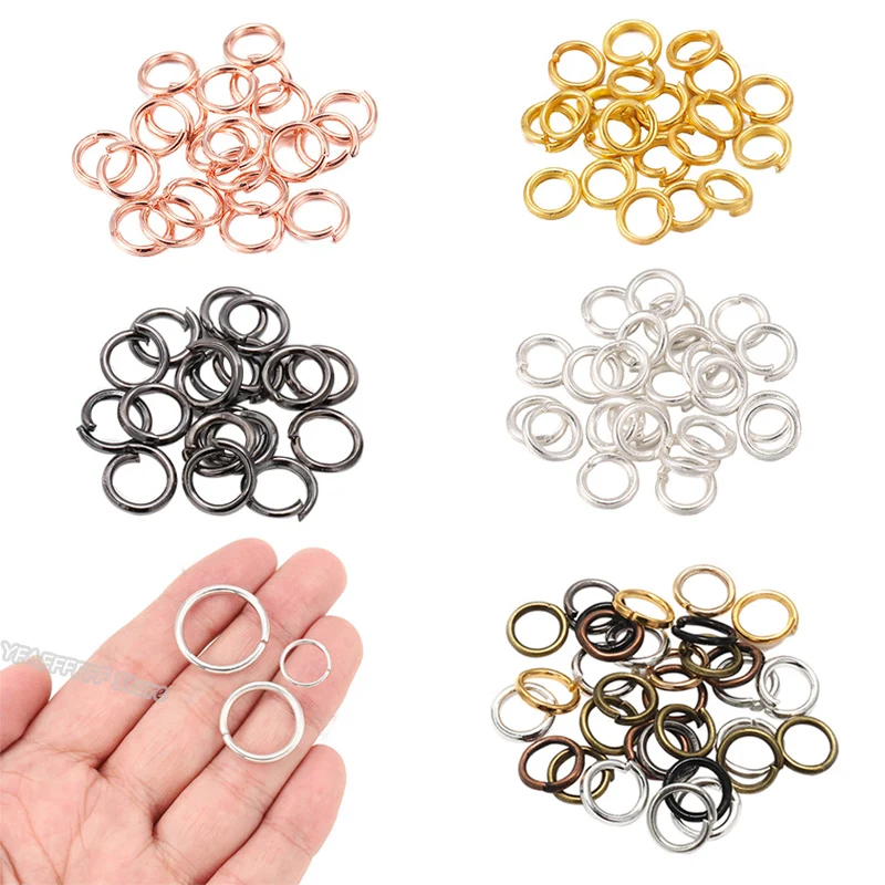 

4-18 mm Jump Rings Split Rings Connectors For Jewelry Making Accessories Diy Keychain Pendant Accessories Wholesale Supplies