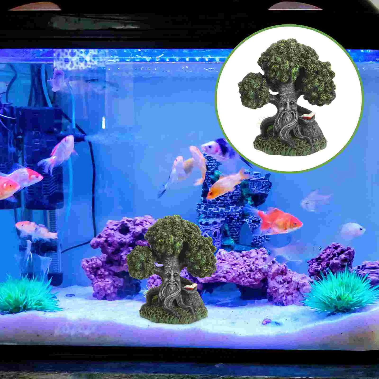 

Artificial Tree Fish Tank Landscaping Landscape Small Decor Wear-resistant Desktop Resin Ornament