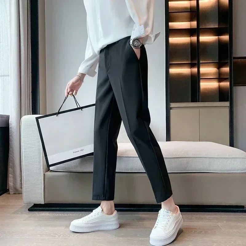 B.B3613 702 летние черные серые тонкие деловые повседневные брюки мужские уличные
