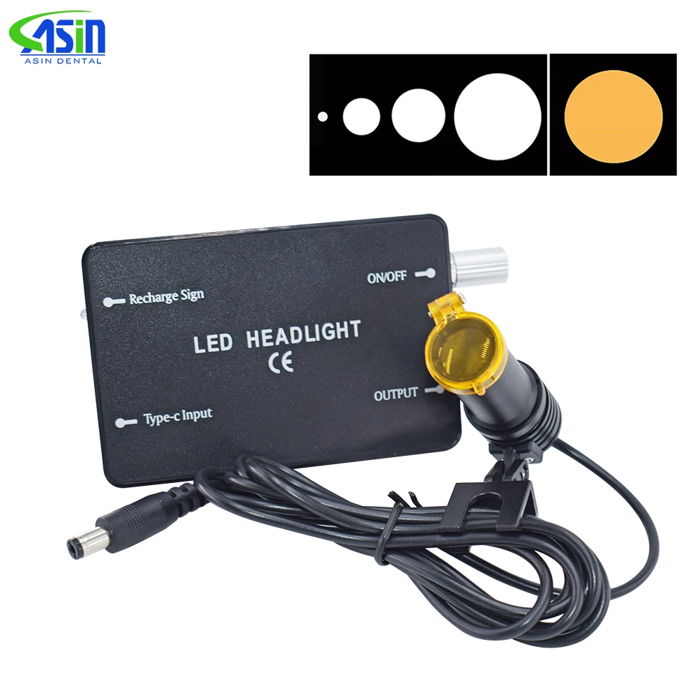 

Headlight for Dental Loupe Binocular Surgical Magnifier Dentist Magnifying Glass LED Head Lamp Light 5W Headlamp Lighting