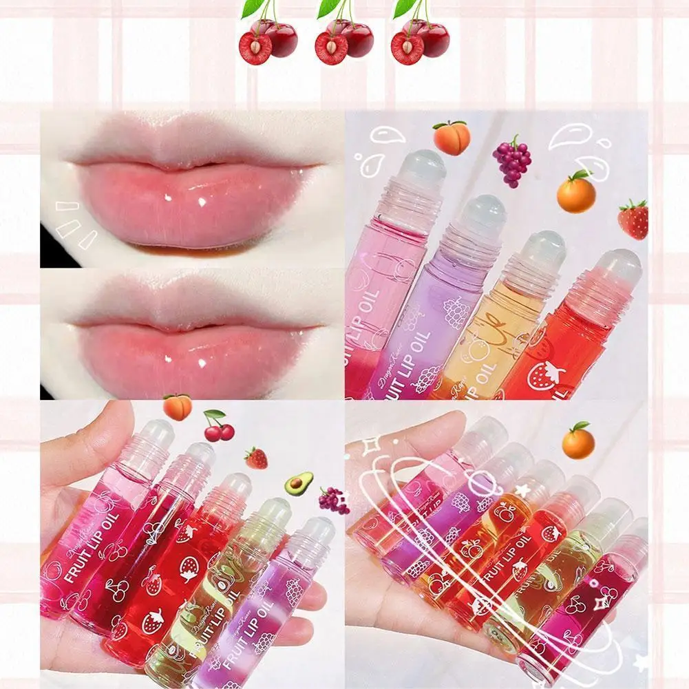 

Roll-on Lip Oil Moisturizing Lip Balm Mirror Water Transparent Gloss Randomly Moisturizing Liquid Cosmetic Balm 6colors Lip V5h2