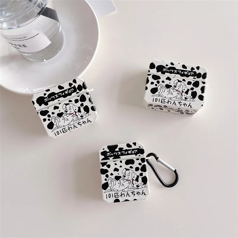 

Cute Cartoon Spotted Dog Case for AirPods 1 2 3 Pro Case Cover Bluetooth Earbuds Charging Box Protective Cases for Airpods Case