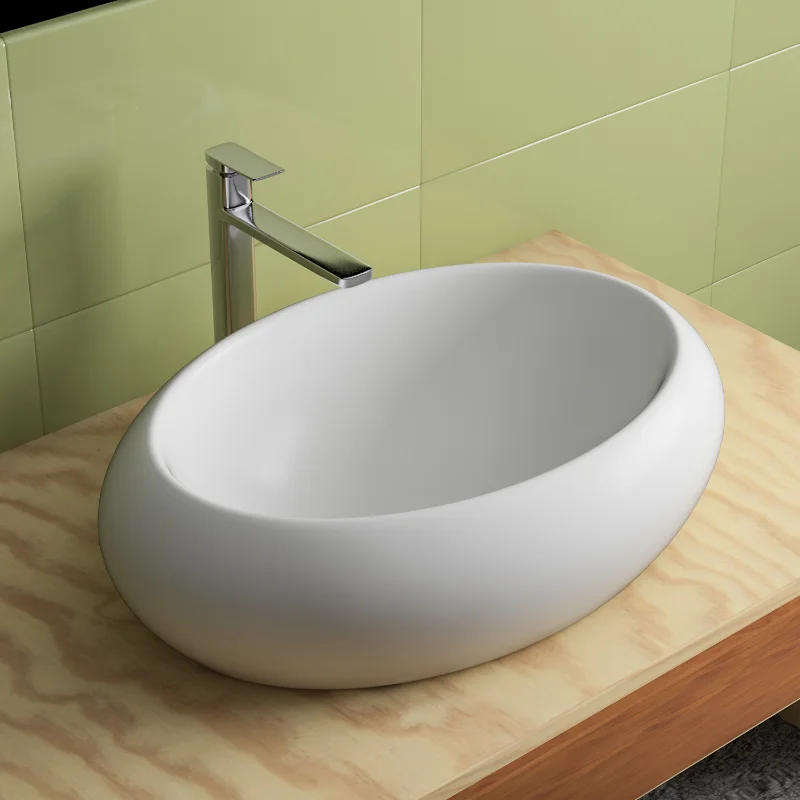 

Vessel Bathroom Sink Basin In White Ceramic White Ceramic [US Stock]