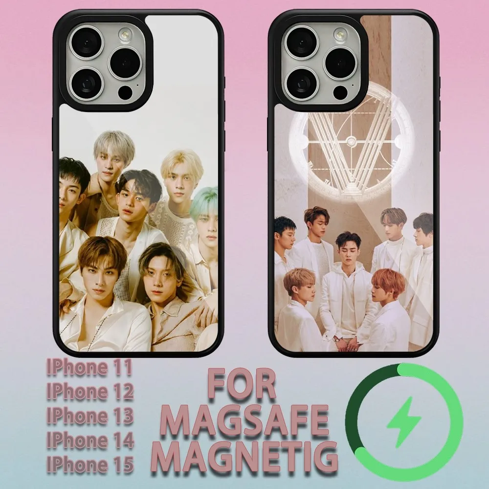 Чехол для телефона K-Kpop wayv iPhone 11 12 13 14 15 Plus Pro Max магнитный беспроводной Magsafe зарядки