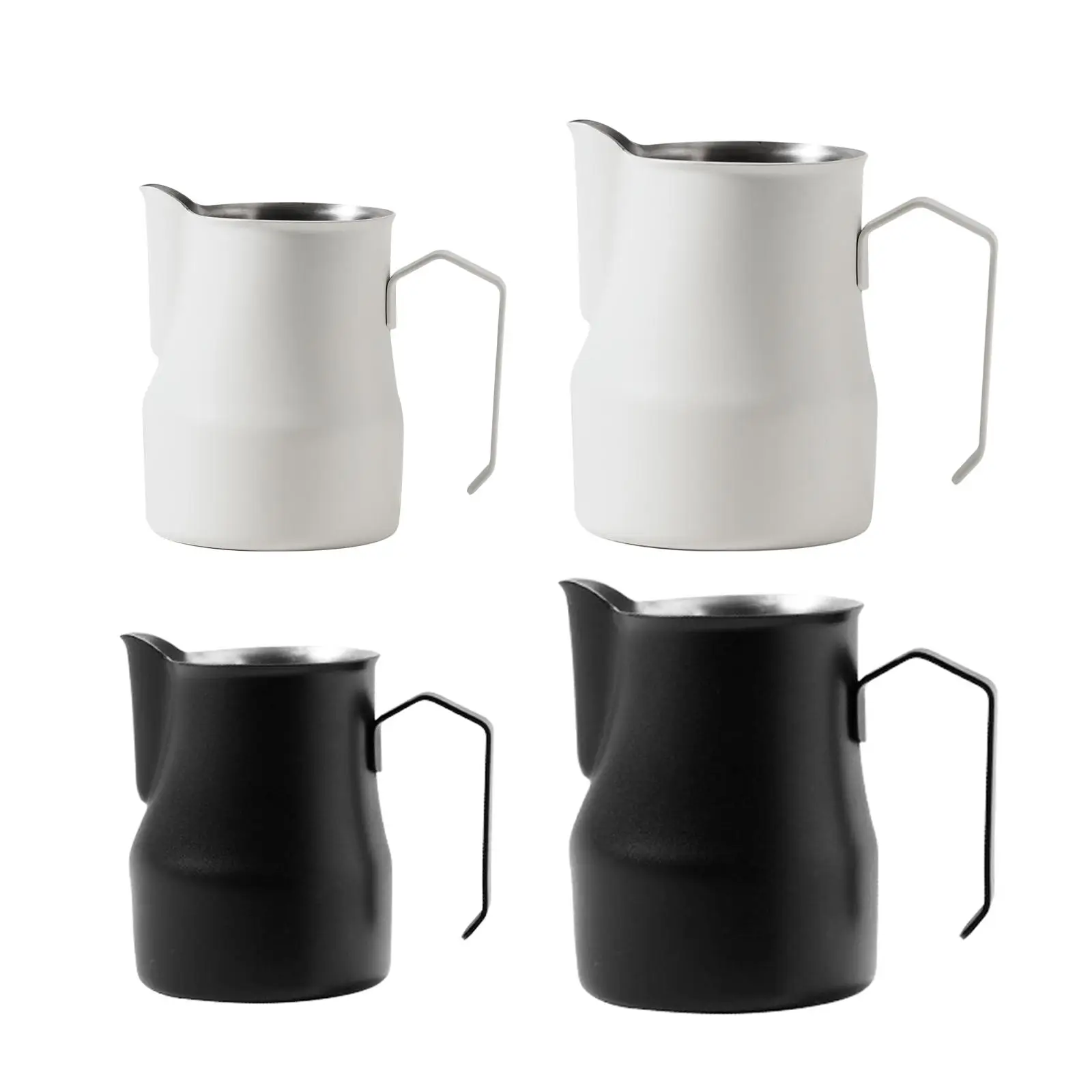 

Milk Frothing Pitcher Pouring Cup Dripless Spout with Scale Handle Coffee Milk Frother Cup for Shop Bar DIY hot Chocolate