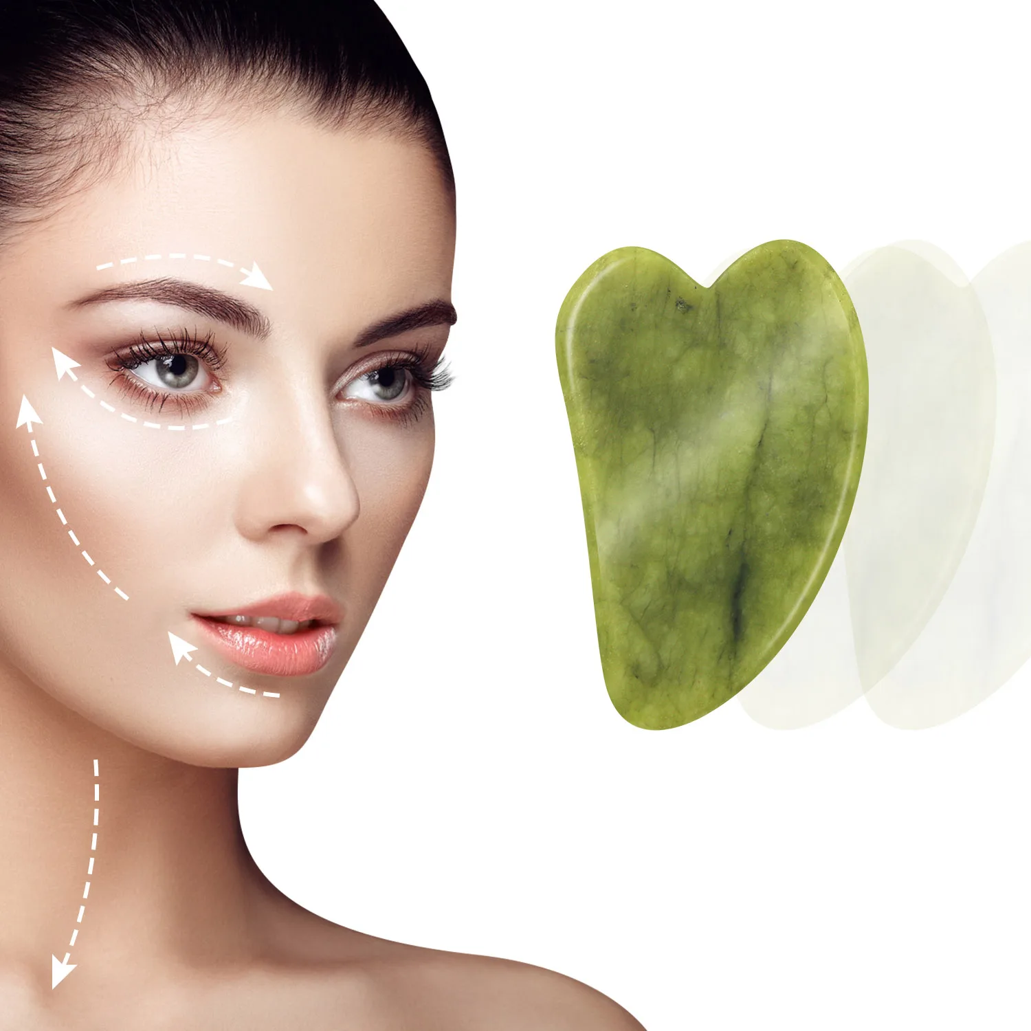 

Gua Sha Gouache Stone Scraper For Face Care,Pinkiou Facial Massager Gun Roller Back Scratcher Massager for Head Neck Tool
