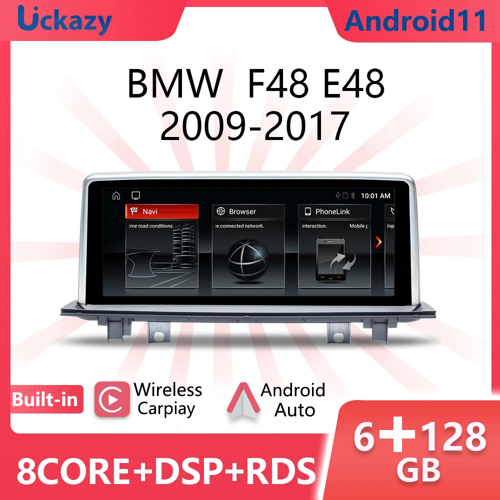 IPS DSP Android 11 Автоматический экран для BMW X1 F48 2016 2017 2018 Мультимедийное автомобильное радио NBT Система GPS-навигации Carplay Аудио-Стерео 8 Core
