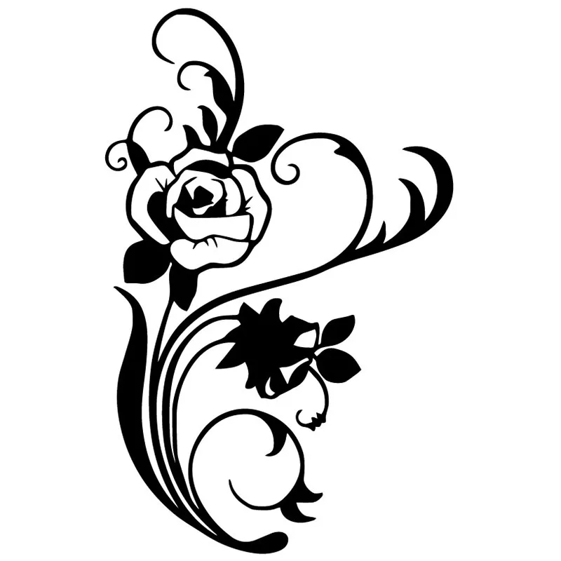 

Beautiful Flower Personality Stylish Car Sticker PVC Bumper Windshield Accessory Motorcycle Laptop Decoration Cartoon Auto Decal