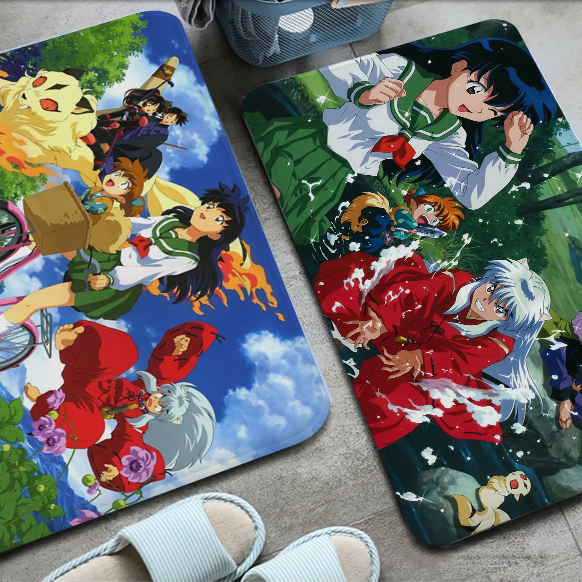 

Japanese anime Inuyasha Hallway Carpet Nordic Style Home Doormat Bathroom-Toilet Mats Bedroom Household Carpets