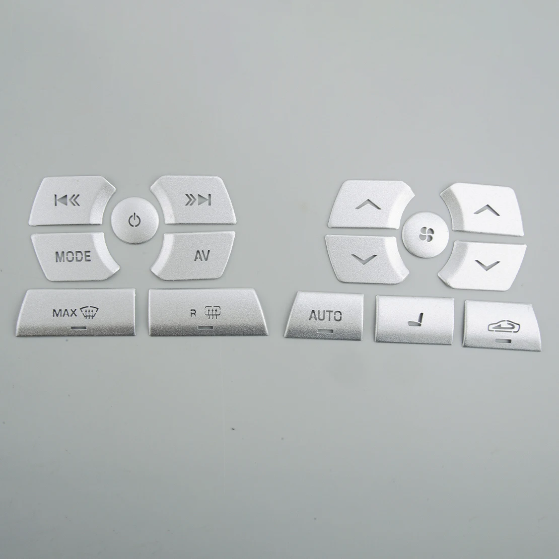 

15 шт., декоративные наклейки для кнопки кондиционирования воздуха из серебристого сплава