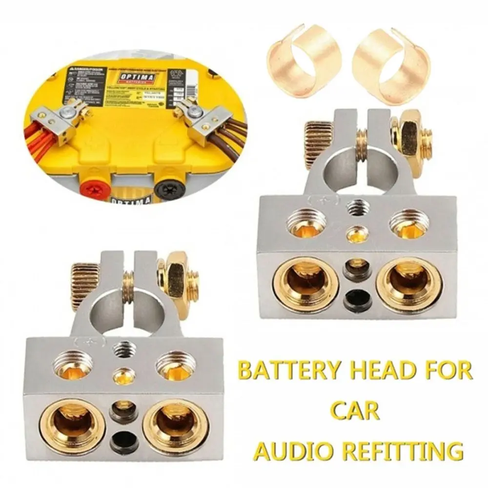 

2Pcs Durable Metal AWG GA Gauge Car Battery Clamp Car Electronics Car Accessories Terminal Clamp Post