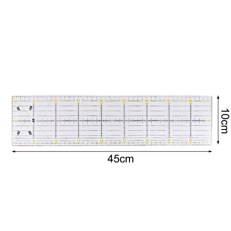 

T5EB 30/45/60cm Quilting Sewing Patchwork Ruler Cutting Tool Thick Transparent DIY