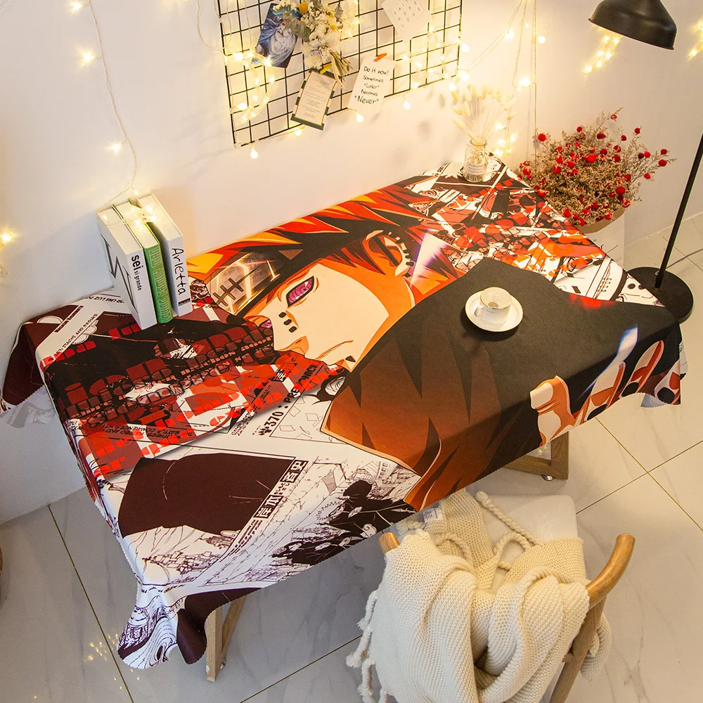 Скатерть из японского аниме Akatsuki 3D Пыленепроницаемая прямоугольная скатерть для