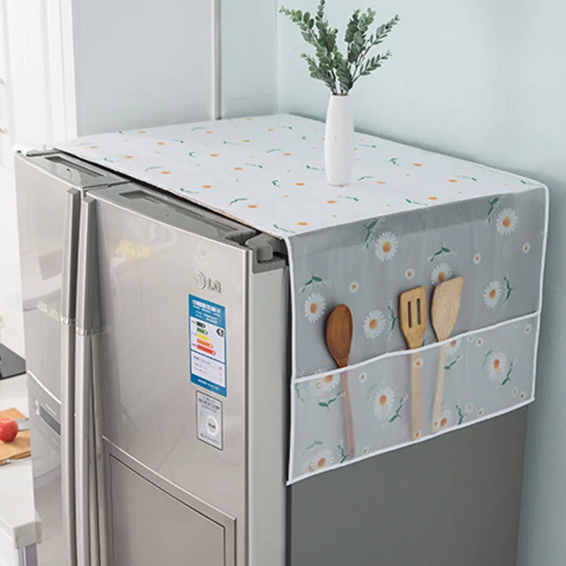 

Cartoon Dust Covers with Pocket Refrigerator Washing Machine Covers Waterproof Anti-fouling Easy Clean Appliances Protect Sets