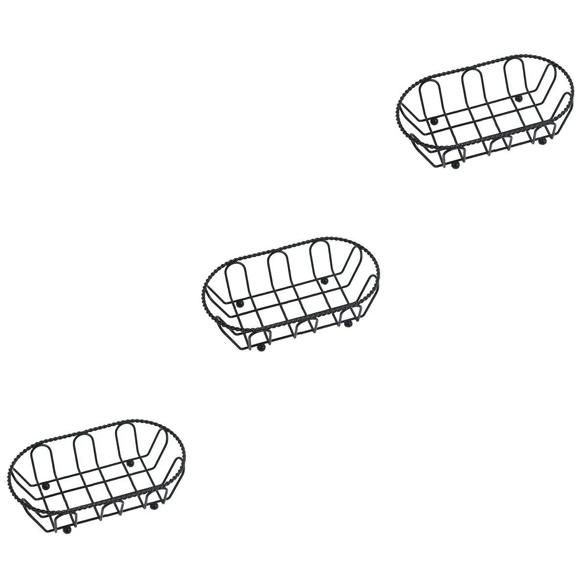 

Basket Serving Basketsbread Storage Fast Chip French Fryingmetal Iron Tray Snack Fruit Holder Fries Diversified Household Scroll