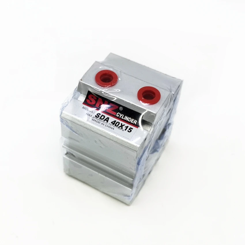 Компактный воздушный цилиндр SDA40x15 диаметр цилиндра 40 мм ход 15 пневматический