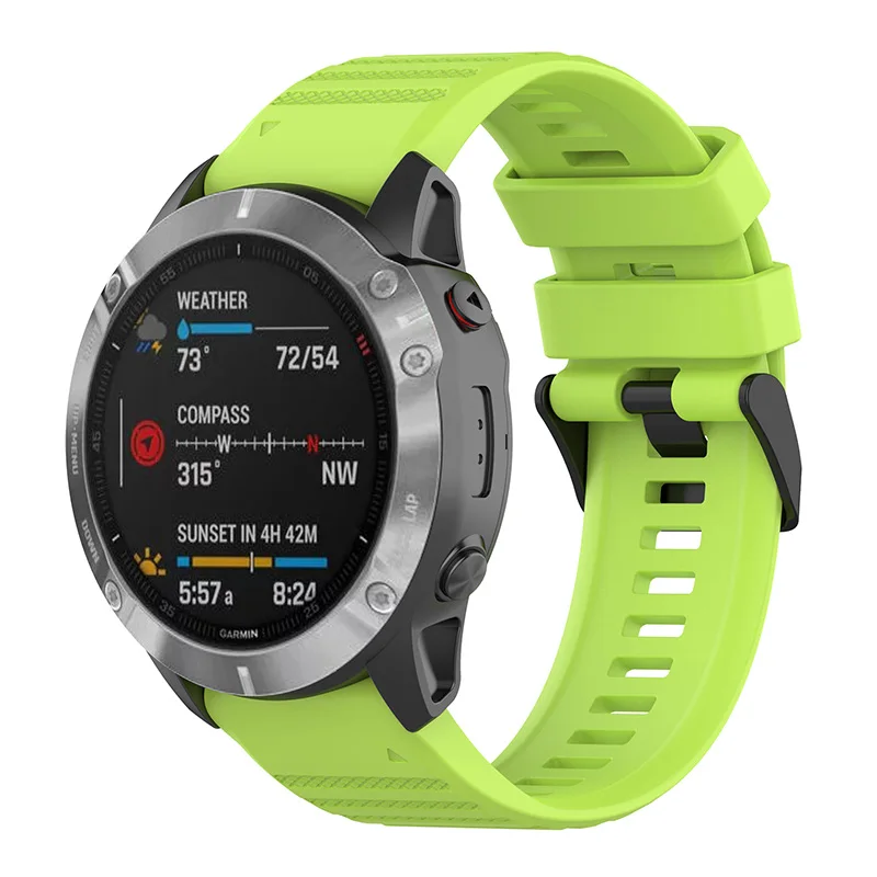Силиконовый ремешок для часов Garmin Fenix 6 GPS/6 Pro Sapphire GPS/Garmin 5/5 Plus