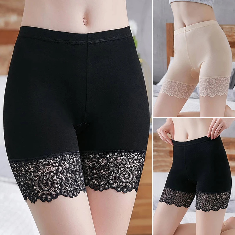

1pc Comfortable Safety Short Pants New Summer Seamless Shorts Under Skirt Lace Underwears Modal Boxers Safety Shorts Women