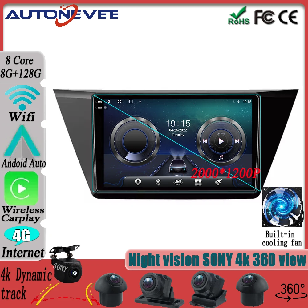 

Android 12 для Volkswagen TOURAN 2016-2018 автомобильный монитор экран ТВ мультимедийная навигация видео GPS Авторадио Bluetooth Автомобильный плеер