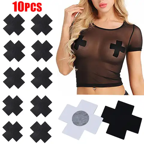 10Pairs Sexy Cross Nipple Covers Women Self-Adhesive Disposable Breast Pasties Stickers Nipples Patch Chest Paste Accessories