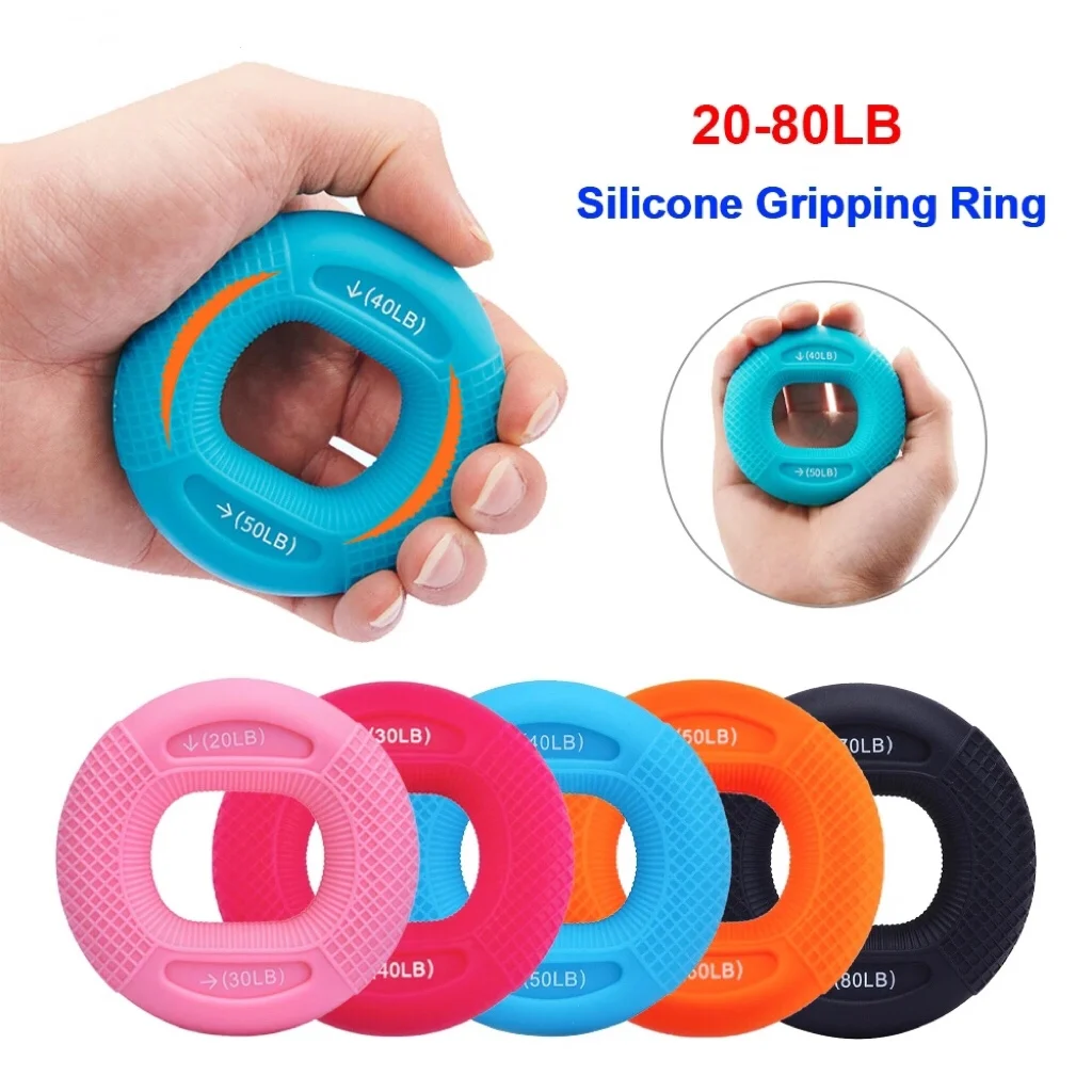 

Exercise Expander Grip Silicone 20-80LB Gripping Ring Hand Adjustable Carpal Gym Trainer Workout Forearm Fitness Muscle Finger