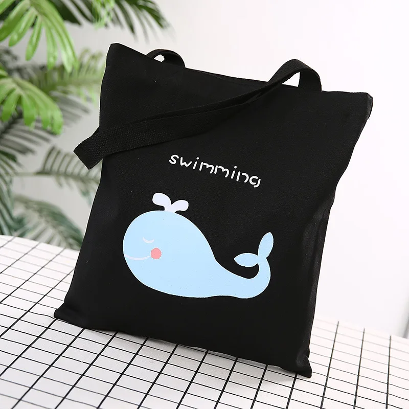 

2022 Women Shopper Shopping Bags Canvas Handbag Shoulder Bag Female Hand Bag Environmental Storage Reusable Foldable Tote Bag