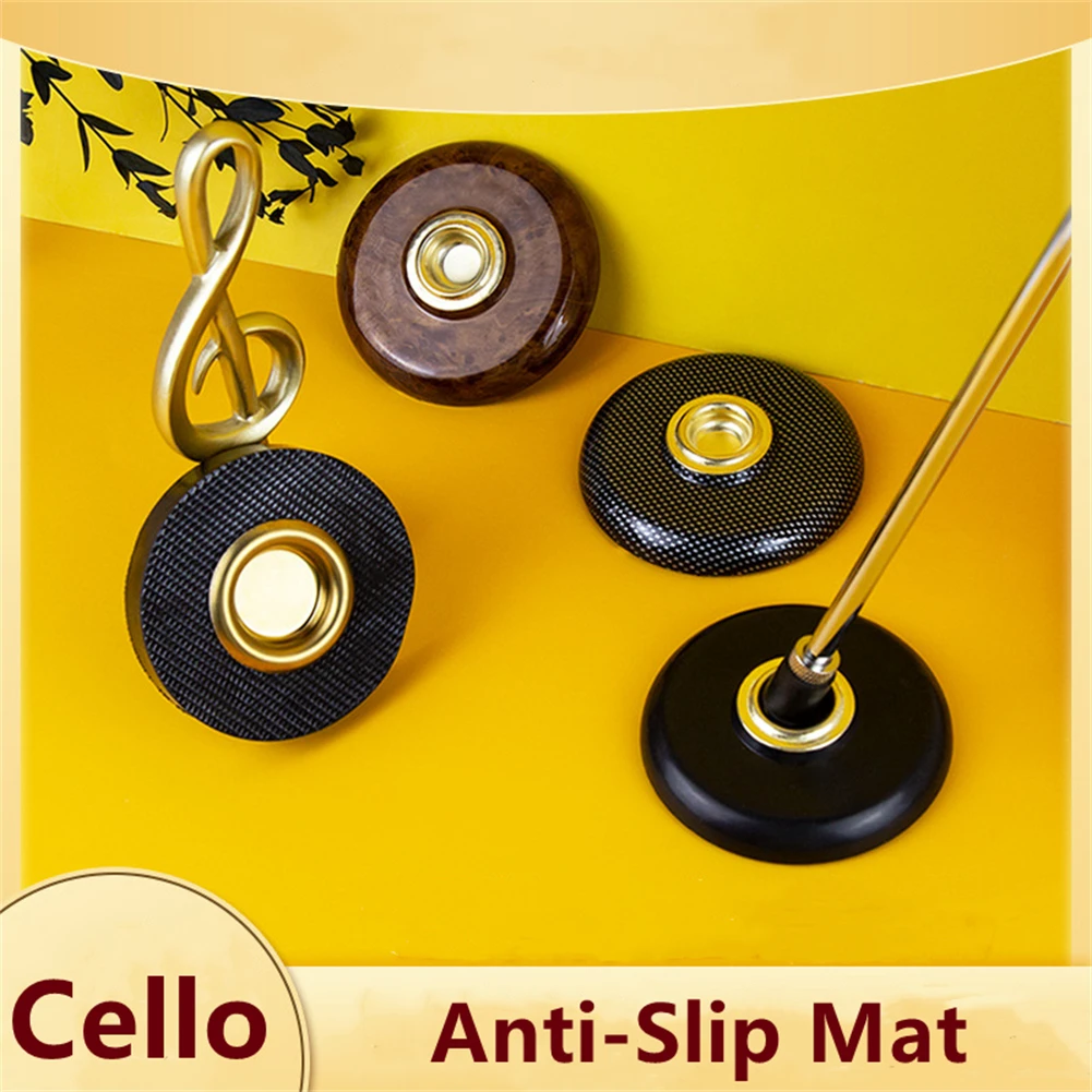 

Violoncello Cello Endpin Stopper Black Anti-Slip Mat Endpin Stand Rest Holder Round Pad Slide-proof Rug Pad Stop End Pin Stand
