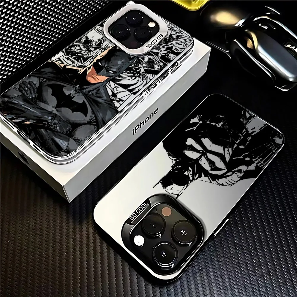 Фото Мультяшный чехол для телефона с Бэтменом для iPhone 17, 17e, 16e, 16, 15, 14, 13, 12, 11 mini, Pro, Max, X, XR, XSMAX, Air, Plus, противоударный, матовый, с защитой от падений №3