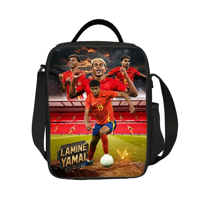 Фото Термосумка L-Lamin Yamal Football Star, изолированная сумка для обеда, герметичная сумка-тоут, контейнер для еды, сумка для хранения продуктов №1