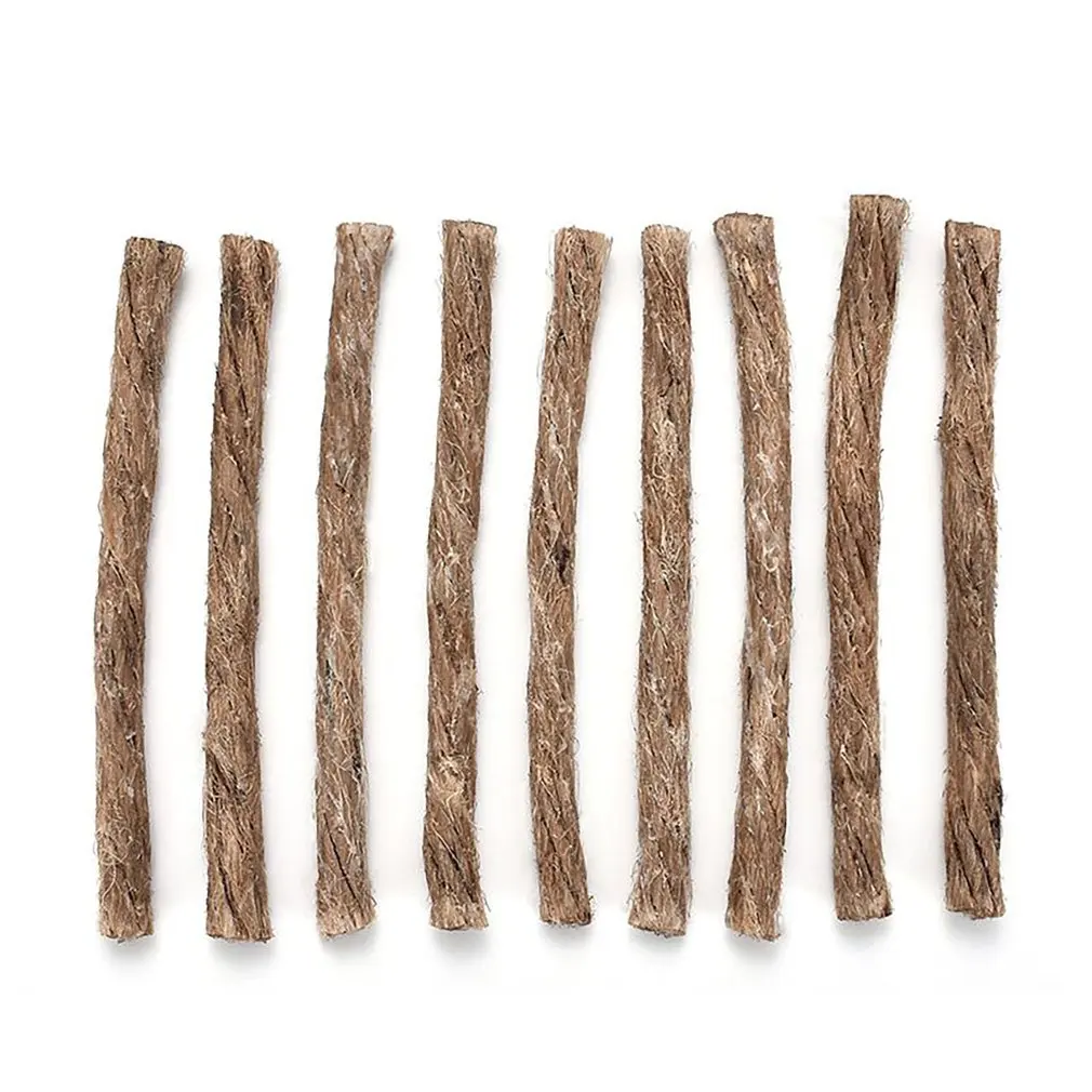 

4/10pcs Beeswax Hemp Rope Outdoor Camping Picnic BBQ Supplies First Aid Accessory Wood Burning Fireplace Ignition Hemp Ropes