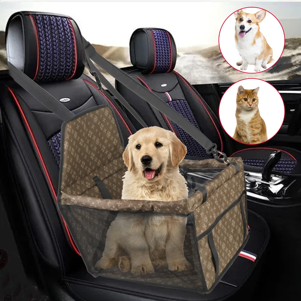 

Safety Pet Car Seat Bag Pet Supplies Dog Mat Blanket Cat Accessories Waterproof Mesh Hanging Bags Folding Double Thick