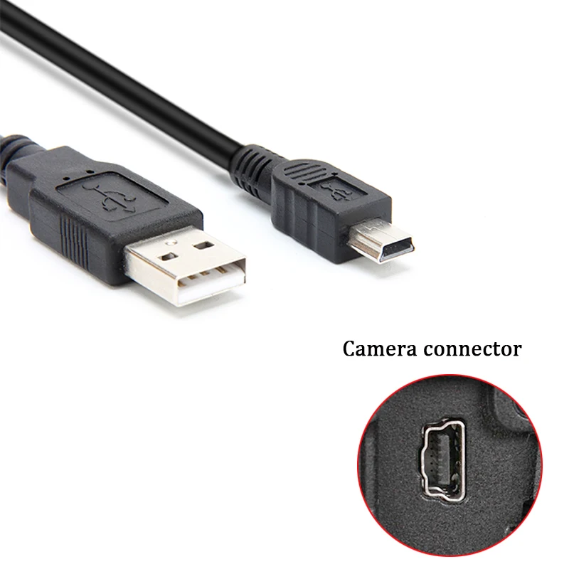 

Camera mini 5-Pin USB Data Transfer Cable Cord Lead Wire For Canon EOS 550D 600D 650D 700D 750D 760D 1000D 1100D 1200D 2000D USB