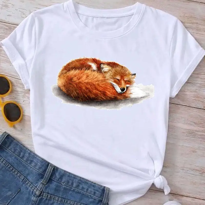 Футболка женская летняя с коротким рукавом и графическим принтом |