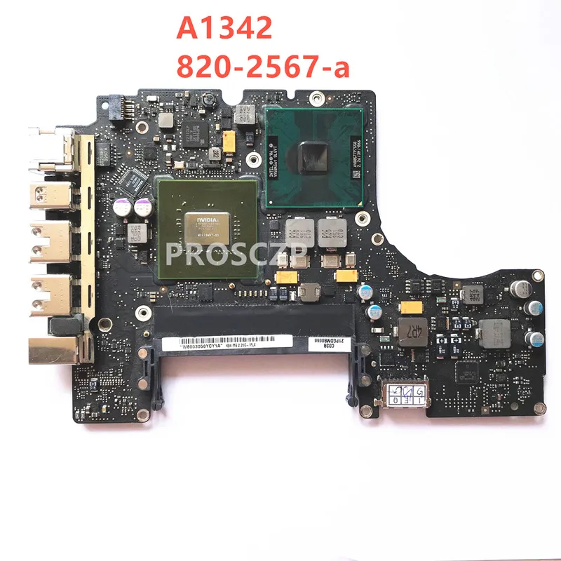 820-2567-A Mainboard For Apple MacBook A1342 Laptop Motherboard 2009 Years MCP79MXT-B3 DDR3 P7550 2.26ghz 100% Full Tested Good