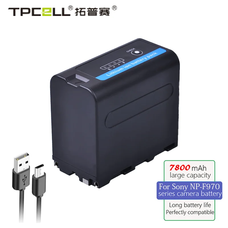 Аккумулятор для видеокамеры Sony NP-F960 NP-F970 NP F960 NP F970, 7800 мАч, оптом