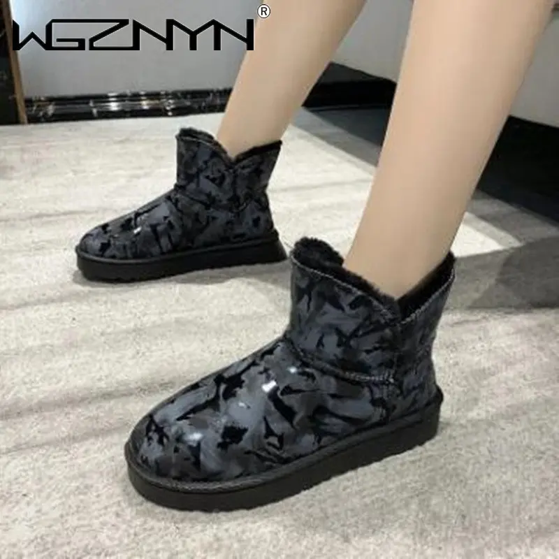 

Новые австралийские зимние сапоги, женские короткие сапоги на толстой подошве, зима 2023, теплые одноуровневые сапоги для студентов, женская повседневная обувь