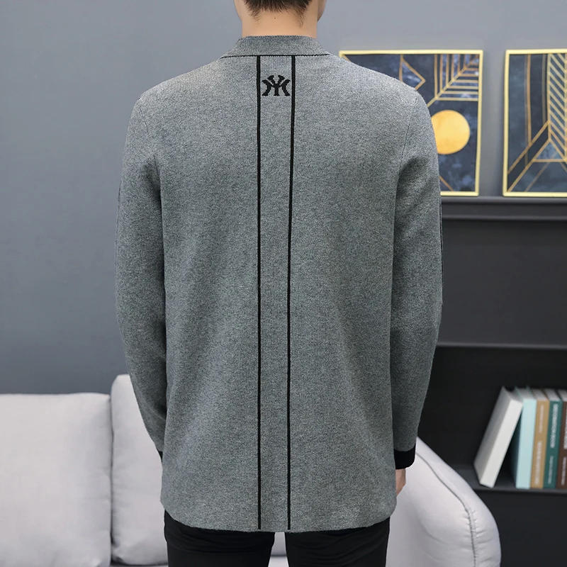 Sweater men 2022 spring new young and middle-aged men cardigan casual long sleeve loose coat men
