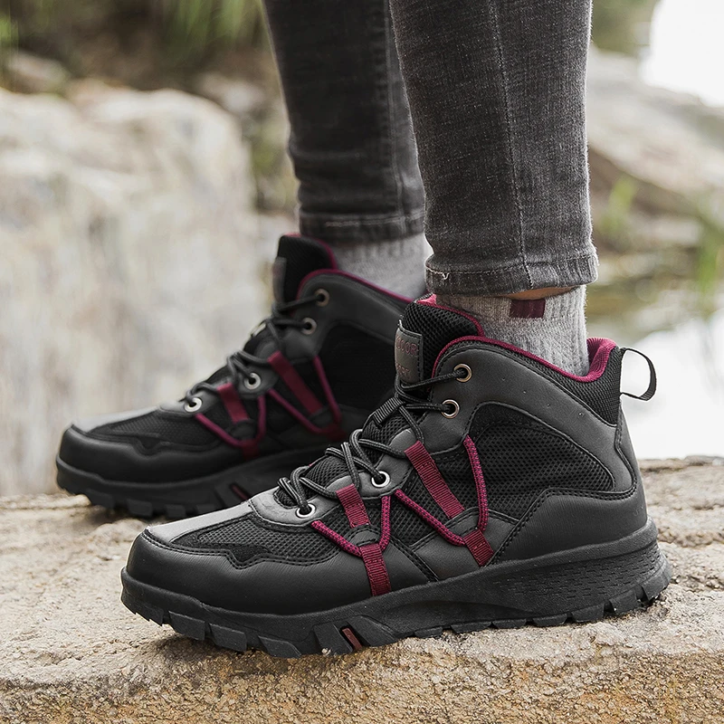 Outdoor Sport Hiking Shoes Men Trail Trekking Mountain Climbing  Boots Mens Sneakers High Quality Fashion 2022 Trail Running