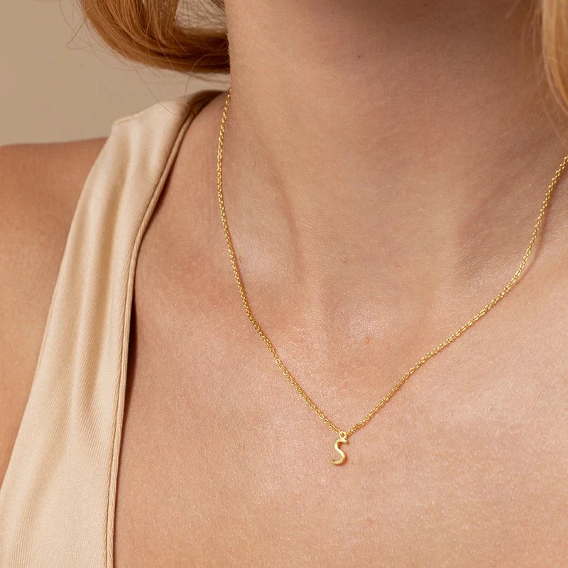 

26 Letter Pendant Necklace for Women Jewelry Designer Charms Finding Stainless Steel Chain Party Gift Luck Necklace