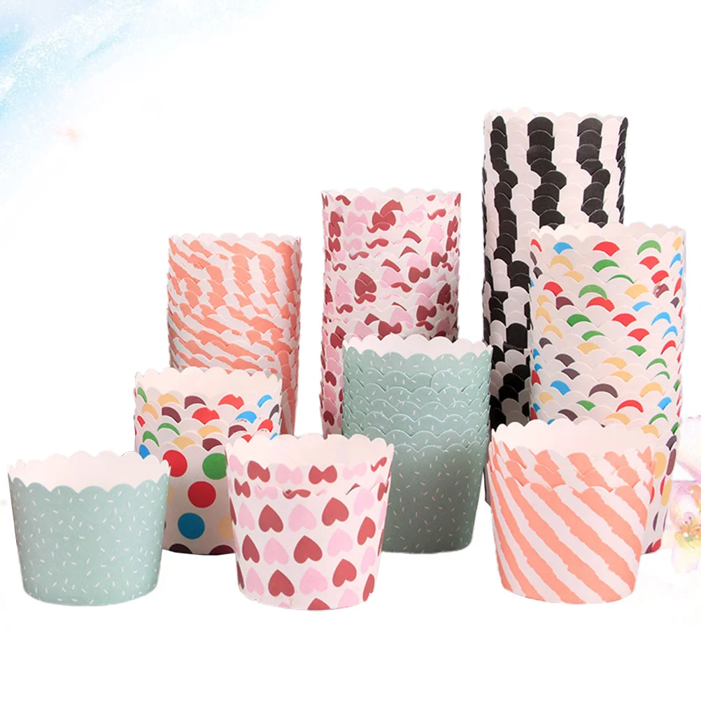 

Baking Cups Cup Muffin Cupcake Paper Liners Cake Dessert Holders Tray Wrap Day Valentines Greaseproof Liner Polka Decorative