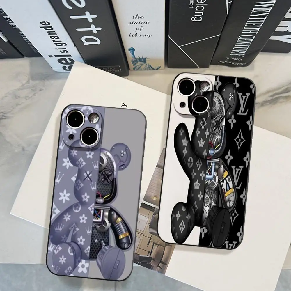 Фото Чехол HD для Apple iPhone 17 Pro Max XS XR Air 16 7 8 11 12 Plus 15 13 Mini, роскошный чехол для телефона с роботами и медведями, модный дизайн XAXC №2