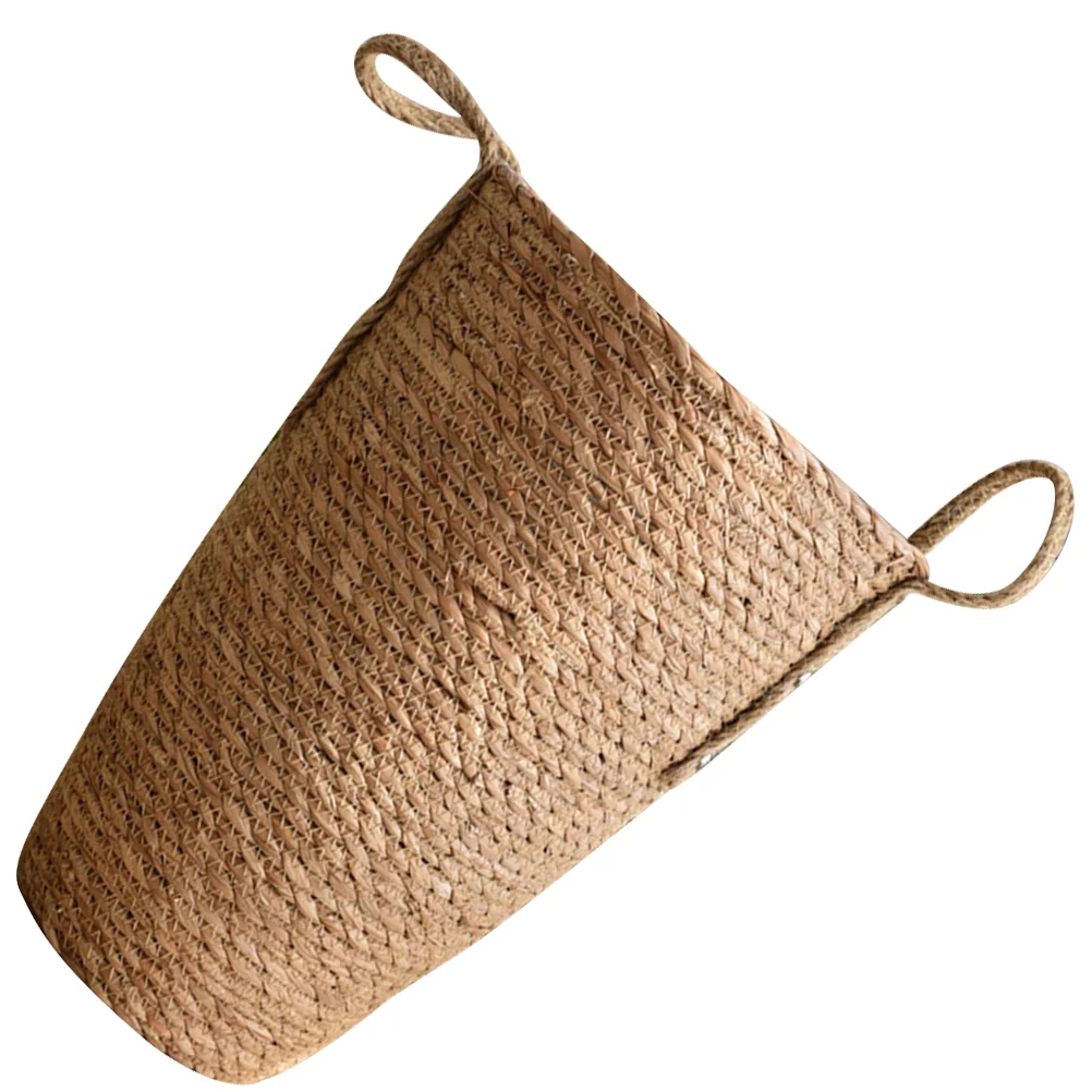 

Basket Flower Rattan Vase Wicker Woven Planter Organizer Storage Straw Vases Sundries Seagrass Arrangement Picnic Containers