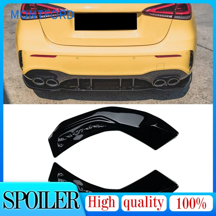 

Rear Bumper Diffuser Side Splitters For Mercedes A-Class W177 V177 A35 A45 AMG Sedan Hatchback 2019-2021Rear Bumper Side Spoiler