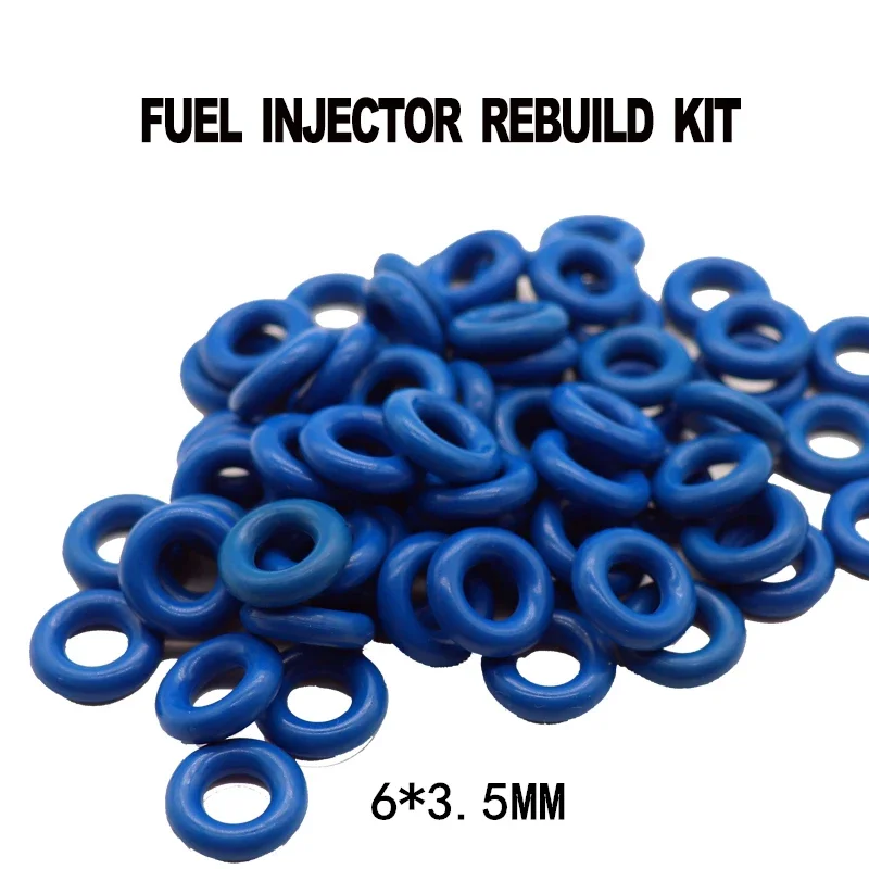 100 шт. комплект уплотнений для топливной форсунки 6*3 5 мм резиновые комплекты
