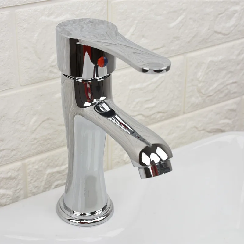 

Brass single-hole hot and cold basin faucet washbasin bathroom household washbasin basin washbasin faucet